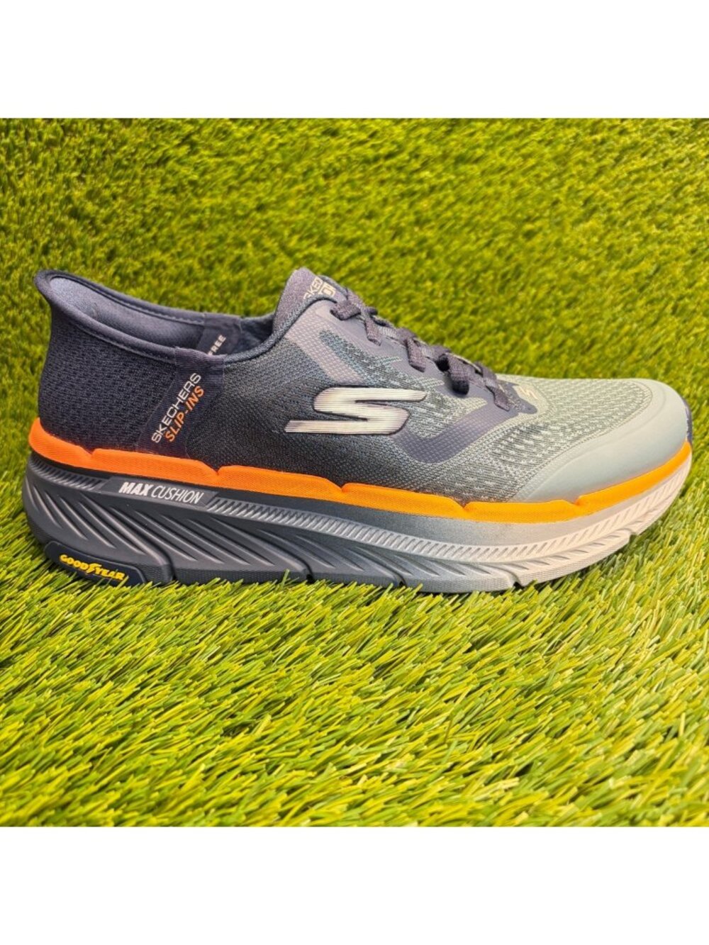 Skechers Max Cushioning Premier 2.0 Mens Size 8 Navy Blue Running Shoes Sneakers
